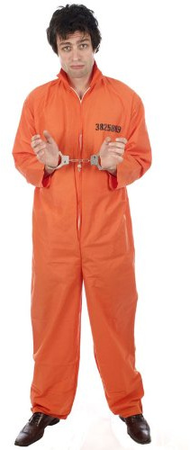 Adult Prison Orange Overall XL