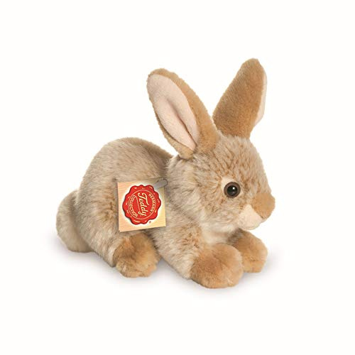 Teddy Hermann 93702 Hase sitzend beige 18 cm, Kuscheltier | Naturgetreu gestaltet, liebevoll ausgearbeitete Details, ab 18 Monaten, waschbar, Füllung mit recyceltem Polyester