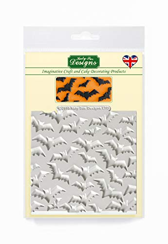 The Bat Mat Silicone Mould for Halloween Cake Decorating, Crafts, Cupcakes, Sugarcraft, Candies, Chocolate, Card Making and Clay, Food Safe Approved, Made in The UK
