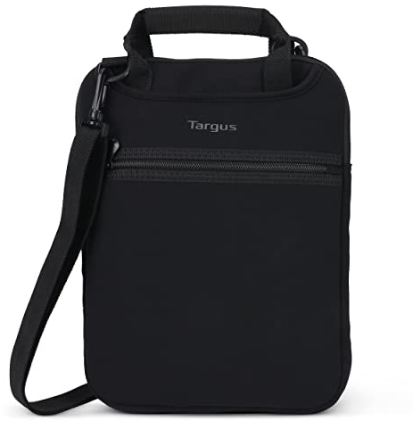 Targus Sacoche Verticale pour Ordinateur Portable de 11,6 à 12 avec poignées cachées, bandoulière transversale, Design Sac à bandoulière Convertible, Noir (TSS912)