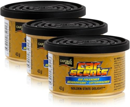 3X California Scents Car Scents Golden State Delight Lufterfrischer Raumerfrischer Autoduft 7022