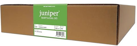 Moab Juniper Baryta Rag 305, A3, 100 Blatt, Drucker-Fotopapier, 305 g/m2, Faserpapier aus 100% Baumwolle