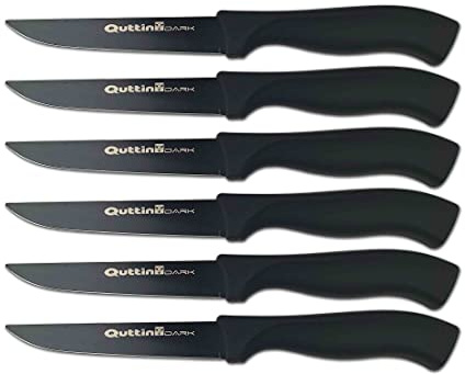 Quttin Dark Set 6 Cuchillos Chuleteros 11cm. filo