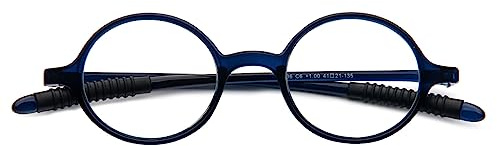 KoKoBin Retro Lesebrille Herren und Damen runde Lesehilf Sehhilfe Brille TR90 Vollrahmenbrille
