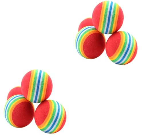 FRCOLOR 24stücke Eva Regenbogen Bälle Interaktive Kau Und Spielzeuge Für Hunde Und Welpen Für Training Teething Und Outdoor-aktivitäten