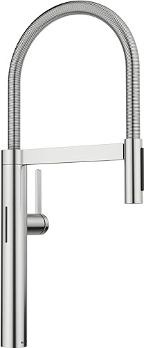 BLANCO CULINA-S II Sensor | Küchenarmatur | Mit herausziehbarem Schlauch | [10,5x26x56,8 cm] | Berührungslos | Wechsel von Klarstrahl in Brausestrahl | wassersparend | Hochdruck