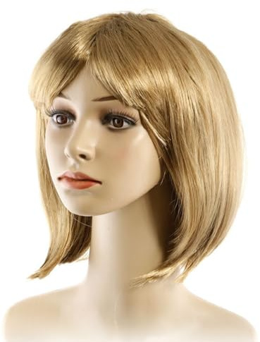 Perücke Bob für Partys Party Cosplay Karneval Halloween Multipack cond.5700 (Dunkelblond, 1 Stück)