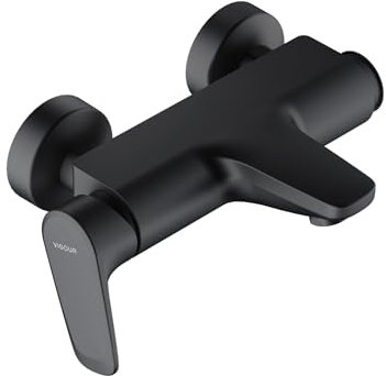 Vigour Einhand-Wannenarmatur ohne Brausegarnitur, schwarz matt, derby style, Badarmatur, Badewanne
