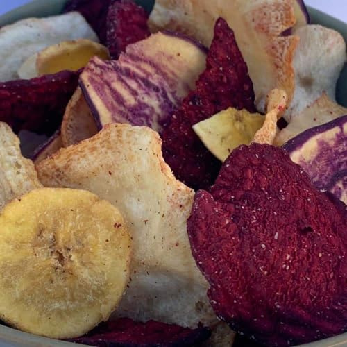 NULTHY Chips de Vegetales Mix, 450g | Sin Aditivos, Con Batata, Plátano, Zanahoria y Yuca, Bajo en Sal