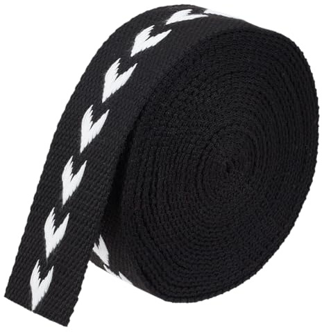 BENECREAT Cinta de flecha jacquard de polialgodón de 38 mm de ancho, 4,57 m de largo, rayas clásicas, casual