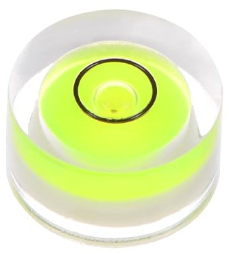 sourcing map Nivel de burbuja redondo de 13 x 7 mm, mini niveles de burbuja circular para nivelar cámara, trípode, telescopio, taller, marco de fotos, color verde
