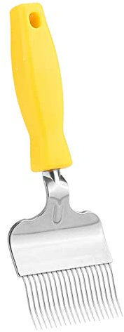 Sonew Herramienta de Colmena de Horquilla para Destapar Púas de Apicultura, Raspador de Panal de Miel de Acero Inoxidable Resistente, Equipo Práctico para el Mantenimiento del