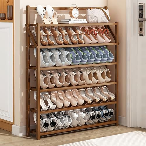 ZYZSY Schuhschrank, Schuhkommode platzsparend, ausklappbare Schuhablagen, Schuhregal mit offenen Fächern, Schuhaufbewahrung für Eingang, Schlafzimmer, Flur(100x17x120cm/39x6.7x47in)