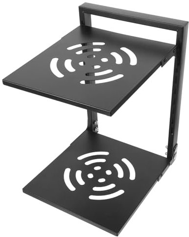 VINTORKY Double Layer Pot Rack Dish Drainer Rack Kitchen Pan Stand Storage Table Top Organizer