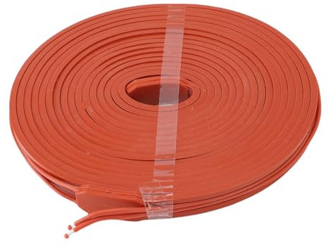 Hyuduo Câble Chauffant du Tuyau 15x5000 Mm Flexible Nichrome Fil Silicone Tipe de Tuyau Rouvre à Chaleur Pépilles d'eau pour la Protection du Gel de Tuyau Maintient l'eau Qui S'écoule