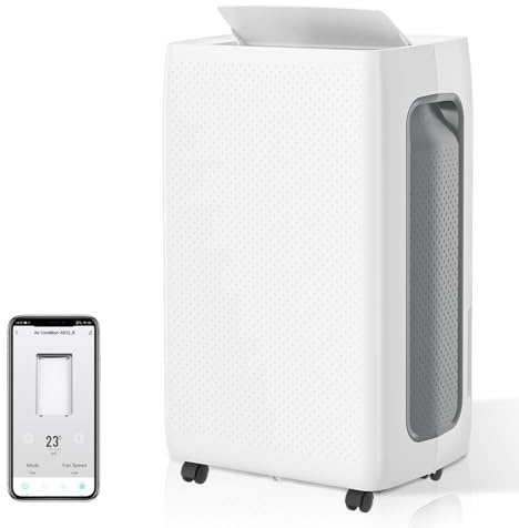 SWANEW Deshumidificador 26L/día con aplicación y wifi eléctrico para habitaciones de hasta 50 m², pantalla LED con función de temporizador, función de secado de ropa, función de descongelación, cumple
