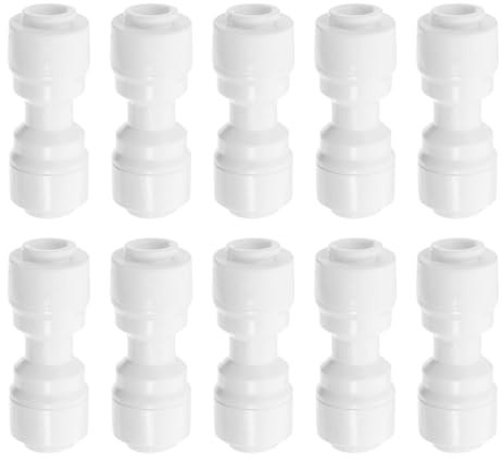 Gogogmee 2 Piezas Conector Rápido Recto para Manguera de Jardín Pulg Kit de Blanco Resistente y Hermético para Sistemas de Nebulización y Riego Exterior