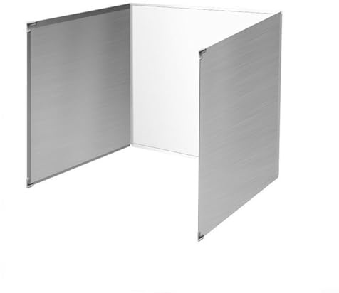 Stainless Steel Foldable Gas Stove Splash Guard Panel, Adjustable Oil Splash Protection Screen for Frying Pan Cooking Heat Insulation Baffle Plates Kitchen Silver 29x40cm,(29 * 40 3slices)