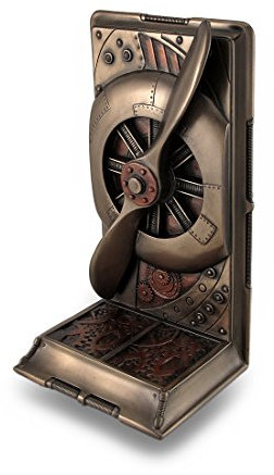 Steampunk Metallic Bronze/Kupfer Finish Flugzeug Propeller Single Buchstütze
