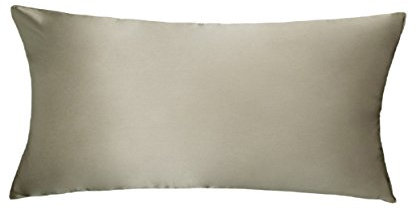 LULUSILK 19 Momme 100% Seide Kissenbezug Haar- und Hautpflege Kissenhülle knitterarm 1 Stück 40x80cm Taupe