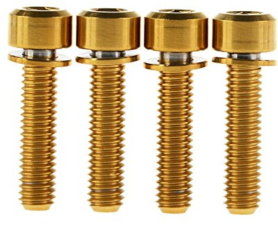 Yaruijia Titan M6 x 16 20 25 mm Inbusschrauben mit Unterlegscheiben für Fahrradbremse, 4 Stück