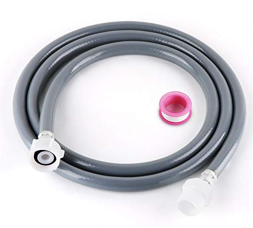 Manguera Lavadora 2,5m Manguera de Entrada Extensión, Lemonfilter Tubo de Entrada de Agua Fría Universal con Cinta de 6m PTFE, 3/4 Pulgadas Manguera Entrada de Agua para Lavadoras o Lavavajillas, 25°C