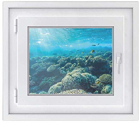 Fensterfolie Sonnenschutz I Hochwertige Folie für Fenster - selbsthaftend I Dekofolie für Bad, Küche, Kinderzimmer - Wasserfest, Beständig - Made in Germany