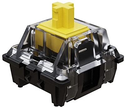 Gateron RGB Optischer mechanischer MX Tastschalter – durchsichtige Oberseite Gelb gelb 65 Pcs
