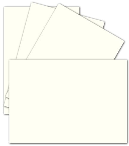 75x Einzelkarten Din A7-10,5 x 7,3 cm - 240 g/m² - Naturweiß (Weiß) - Blanko Mini-Karten ideal für Geschenkanhänger, Namenskarten & Visitenkarten