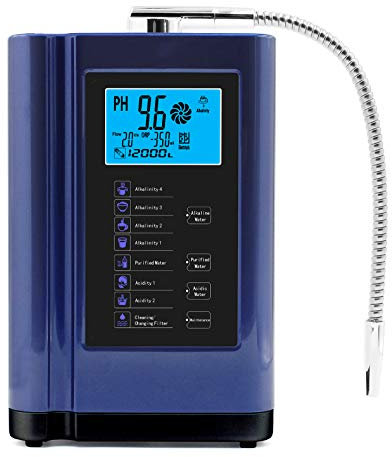 Water Ionizer, Water Purifier Machine PH 3.5-10.5 Alkaline Acid Water Machine,Up to -500mV ORP, 8000 Liters Per Filter,7 Water Settings,Auto-Cleaning,Intelligent Voice (blue)