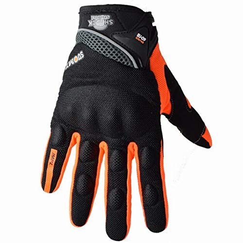 QSCTYG Gants Moto Été à la Moto Respirant des Gants de Moto Complet Moto Equipement Femmes Hommes Rose VTT Rider Sports Protect Gant Gants de Moto 88 (Color : Orange, Size : M)