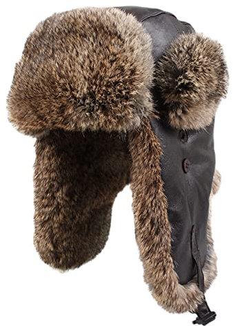 DongBao Herren Damen Trappermütze Fliegermütze mit Ohrenklappen,Wintermütze Ohrenschützer Winter Outdoor Warme Bomber Hut