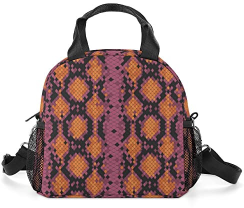 Bolsa Almuerzo Pequeña para Niños Bolsas Térmica Porta Alimentos Personalizada para Mujer Trabajo Escuela Pan de piel de serpiente
