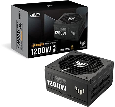 ASUS TUF Gaming 1200W Gold - Fuente de Alimentación (Compatible con ATX 3.1, Certificado 80+ Gold, Componentes de Grado Militar, Doble Rodamiento, Ventilador Axial-Tech, Revestimiento de PCB)