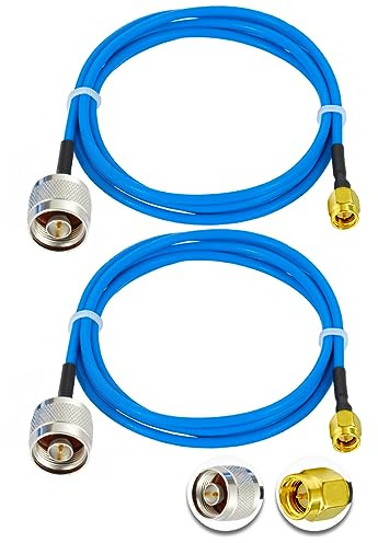 Vecys 2PCS SMA Männlich zu N Typ Männlich RF-Koaxialkabel N Typ RF-Koax Pigtail Kabel 3.3ft/1M RG405 SMA Männlich 50 Ohm Low Loss Verlängerungskabel