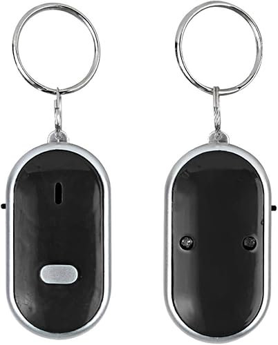 KeyFinder, Keychain Locator for Finding Lost Keys, Smart Key Finder with Anti-Lost Features, Whistle Activation, LED Sound Keychain, Alarm, and Flashing Light