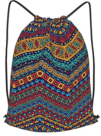 874 Turnbeutel, Buntes Bohemian Zuziehbeutel Hipster Gym Bag Unisex Stoff Beutel Für Damen Kinder 36X42Cm