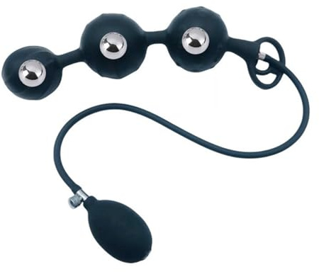 Inflatable Anal Plug 3 Beads Inflatable Anal Beaded Plug Inflatable Plug Butt Plug 3 Beads Balls Anal Pump Plug Butt for Men Women