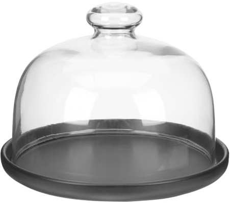 FUNOMOCYA Obstkuchenteller Mit Deckel Stabiler Snackteller Aus Glas Und Keramik Für Veranstaltungen