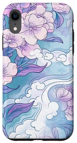 iPhone XR Korean Lilac flower in Aesthetic grunge retro Kpop flower Case