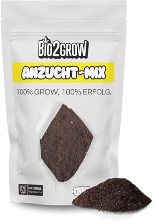 Bio2Grow Anzuchterde 5L - Blumenerde Substrat Kokoserde Anzuchterde Palmenerde Rindenmulch Gartenerde Pflanzerde Grow