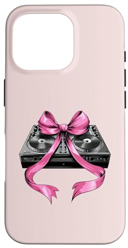 Coquette Bow Dj Disc Jockey - Tocadiscos para niña y mamá, color rosa Carcasa para iPhone 16 Pro