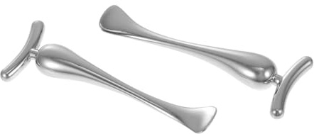 DEARMAMY 2piezas Cuchara Masajeadora para Ojos de Aleación de Zinc Barras de Emulsión para Masaje Facial Herramienta de Belleza para Eliminar Ojeras y Bolsas