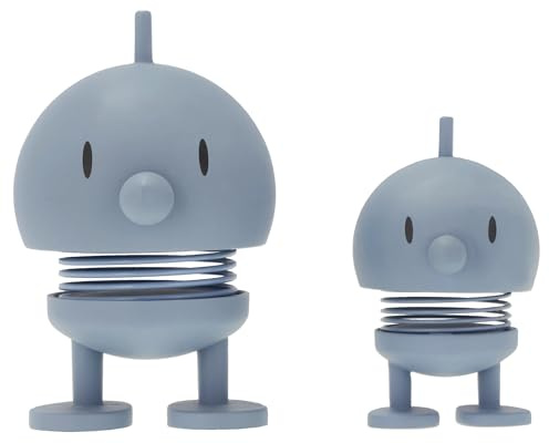 Hoptimist Bumble Set Limited Edition, Wackelfigur & Glücksbringer, Skandinavische Deko Figuren für Wohnzimmer & Büro, Lustige Kleine Geschenke, X-Small/Small, Sky