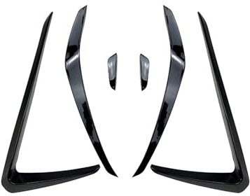 Frontspoiler Körper Kit Für VW Für Golf 7 GTI 2013-2016 Frontschürze Seite Air Vent Trim Auto Intake Rahmen Grille Splitter Spoiler Canard Lip Schwarz(6PCS-A)