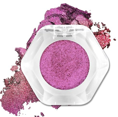 Erinde glitter ögonskugga, högpigmenterad single shadow, fin och mjuk konsistens, långvarigt highlighter puder, lätt blandbar, rynkfri ögonmakeup, vegan, 1,5 g, #04