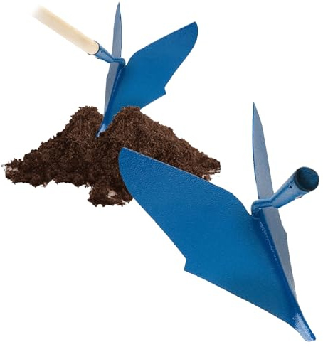 Crisalide® Vomere Metallico da Giardino Blu – Attrezzo Professionale in Acciaio Resistente per Coltivazione, Scavo e Movimento Terra – Per Orti, Campi e Giardinaggio – Manico Non Incluso