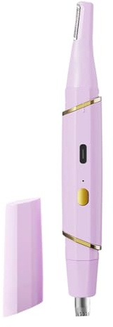 Maquinilla de Cejas Afeitadora Eléctrica con Carga USB | Recortador de Nasal de Doble Cabeza Para Nariz, Facial, Barba, Mujeres, Hombres, Hogar, Viaje y Viaje de Negocios