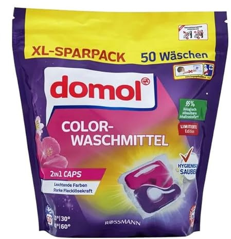 domol 2in1 Colorwaschmittel Caps XL Sparpack 50WL 2er Pack (2x50WL)