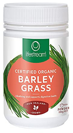 Lifestream Barley Grass Powder Premium Certified Organic Superfood Rich in Chlorophyll for Alkalising Detox Immune and Digestive Support Vegan Friendly 100 Grams